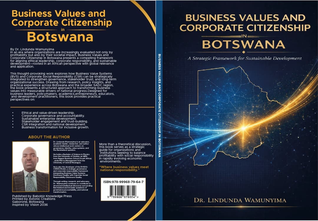 Cover of Business Values and Corporate Citizenship in Botswana by Dr. Lindunda Wamunyima